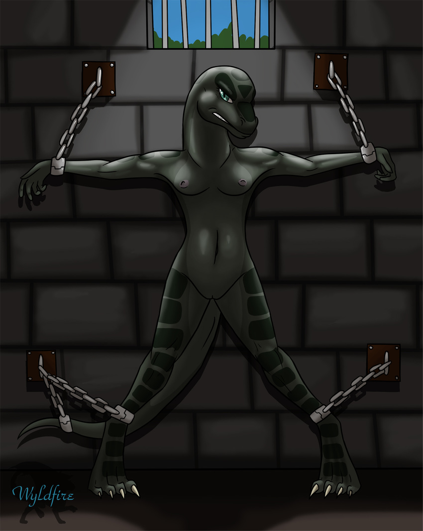 bound dungeon female lizard myst reptile scalie