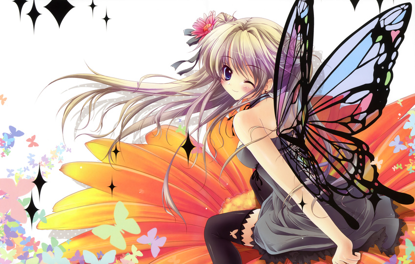 fairy flowers izumi_tsubasu tagme wings