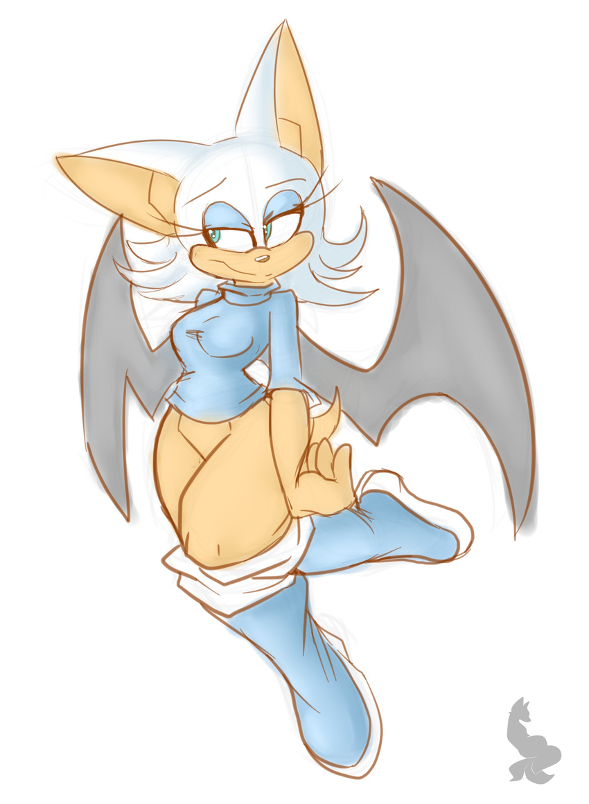 breasts female hi_res how_do_i_resized_image mel_the_hybrid rouge_the_bat solo sonic_(series)