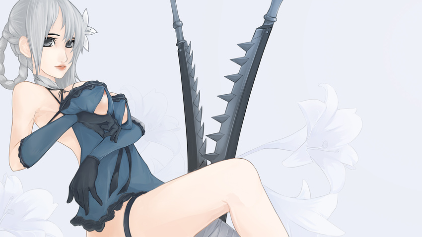 breasts kaine nier sword weapon