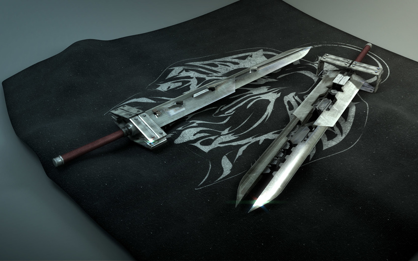 final_fantasy final_fantasy_vii final_fantasy_vii_advent_children romeo_jonathan sword weapon