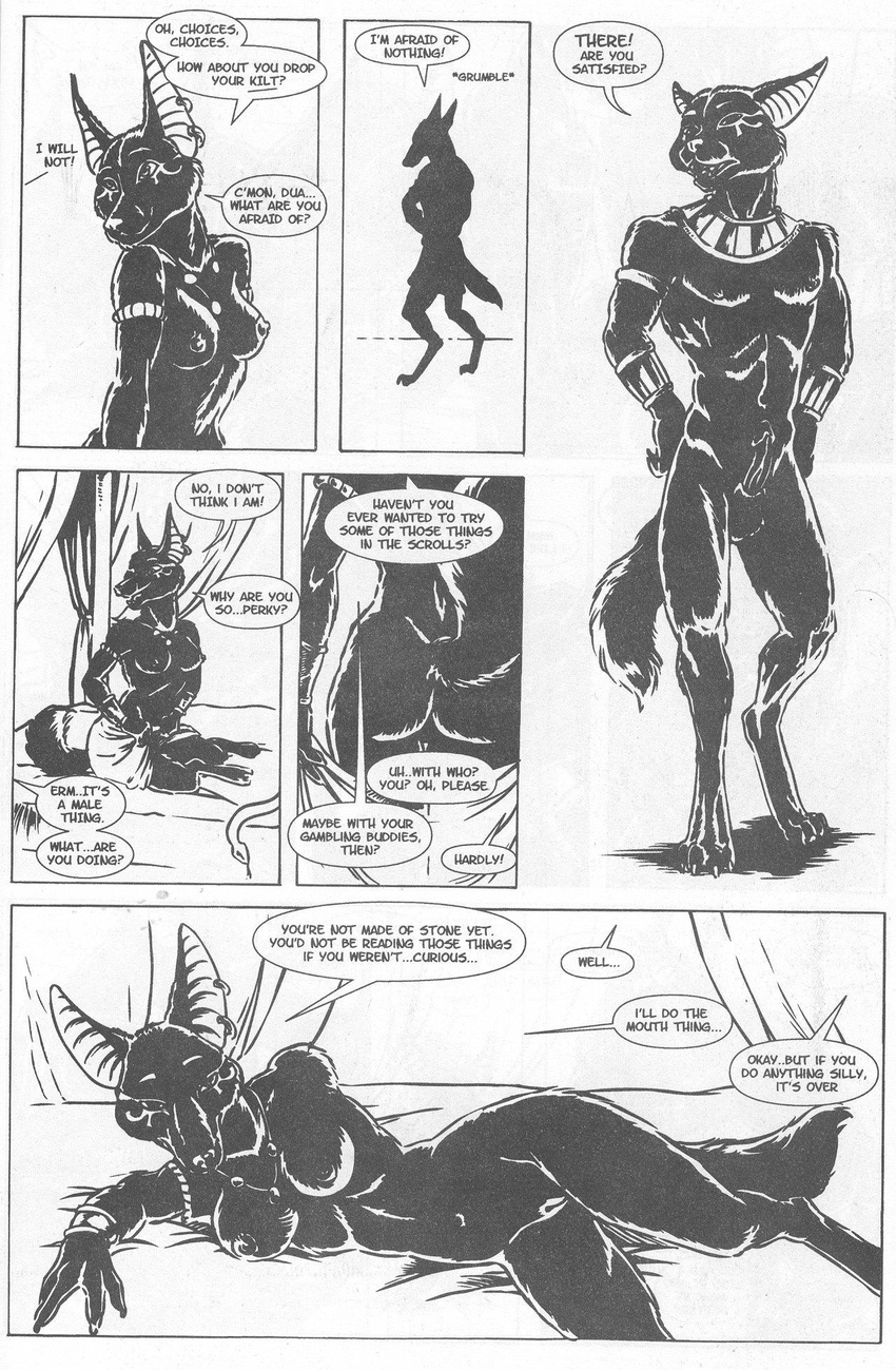 anubian_jackal anubis_dark_desire canine comic dog egyptian female jackal male straight