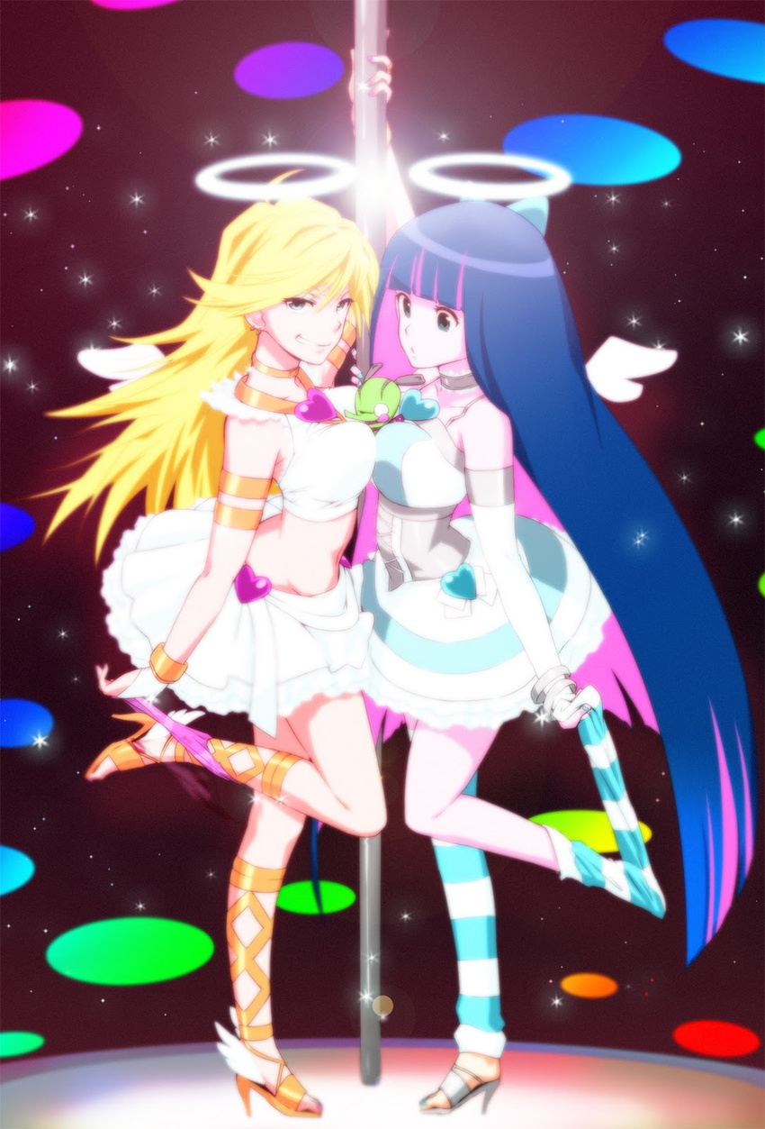 angel boobs breast_press breasts chuck highres panty panty_&amp;_stocking_with_garterbelt panty_(character) stocking stocking_(character) symmetrical_docking thighhighs