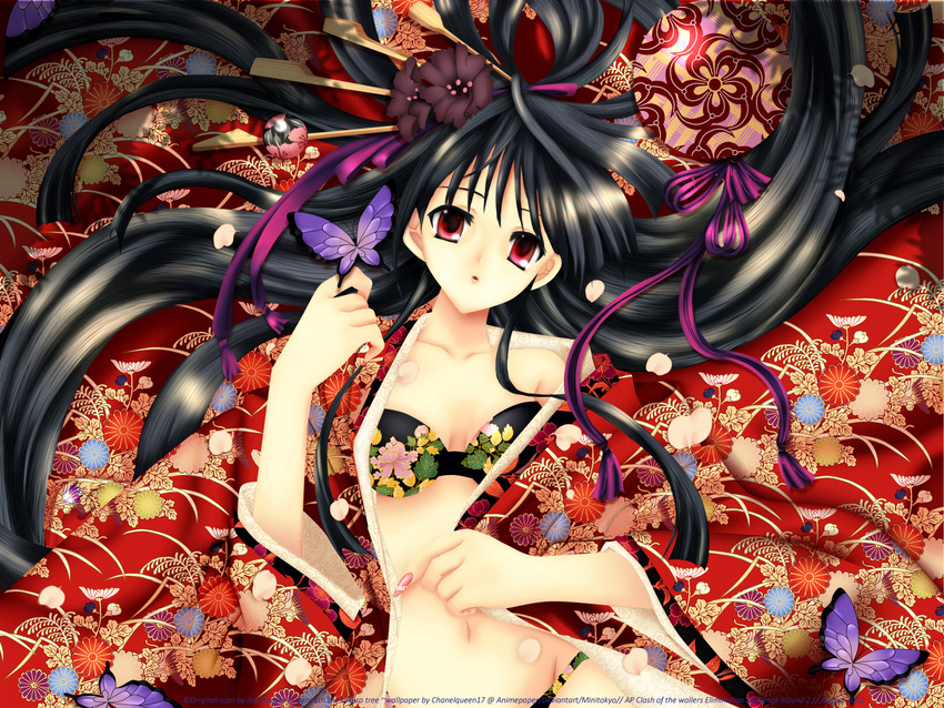 japanese_clothes kimono long_hair nanase_aoi red_eyes
