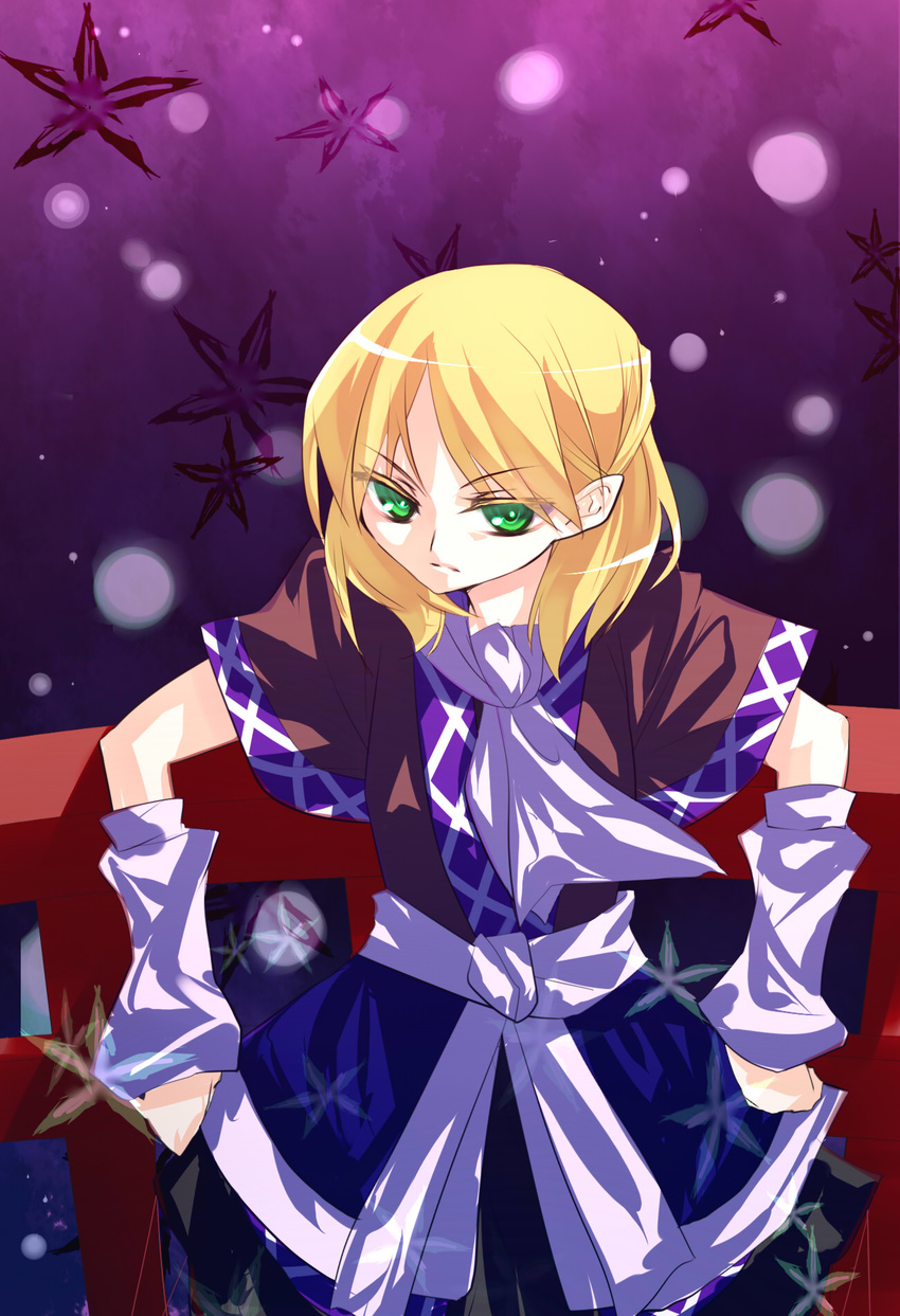 bad_id bad_pixiv_id banned_artist blonde_hair green_eyes highres mizuhashi_parsee pointy_ears solo suisen touhou