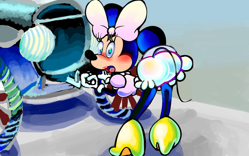 blush butt car ford hi_res mammal minnie minnie_mouse model-t mouse panties panty_shot rodent underwear unknown_artist