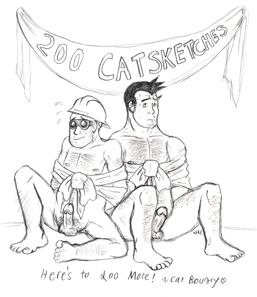 ace_attorney catsketch crossover dick_gumshoe engineer team_fortress_2