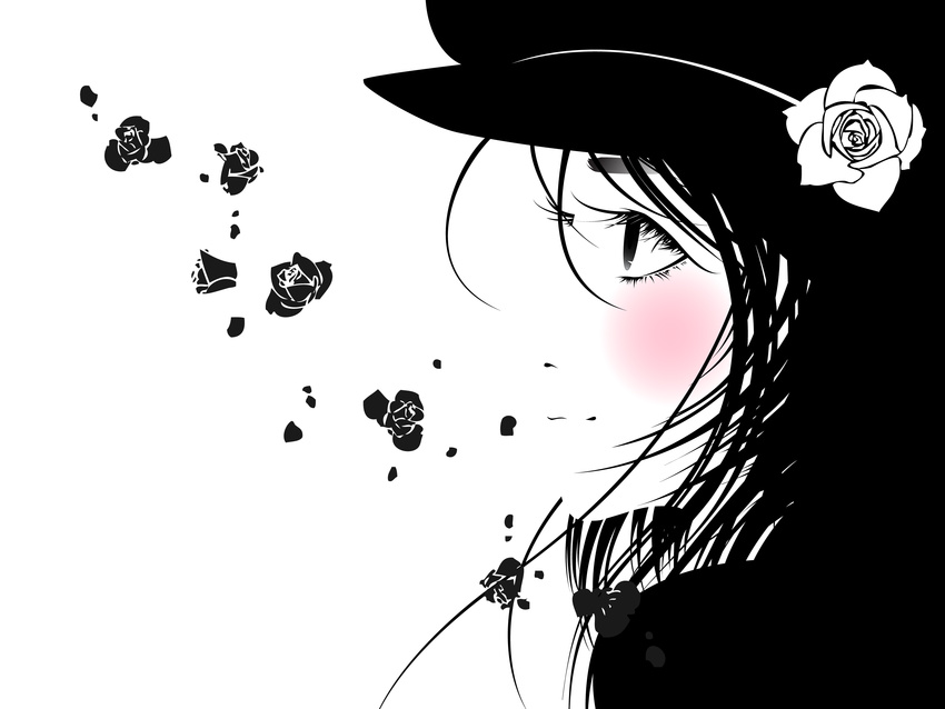 blush flowers hat monochrome petals tagme vector white