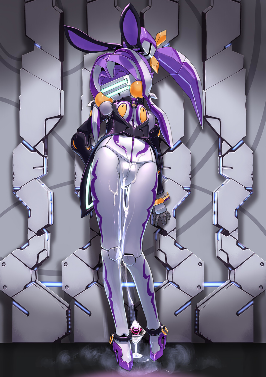 android animal_ears breasts bunny_ears cum doll_joints gynoid high_heels highres mecha_musume musen-shiki_sanhankikan panties pussy robot robot_girl shoes steam underwear vagina virtual_on