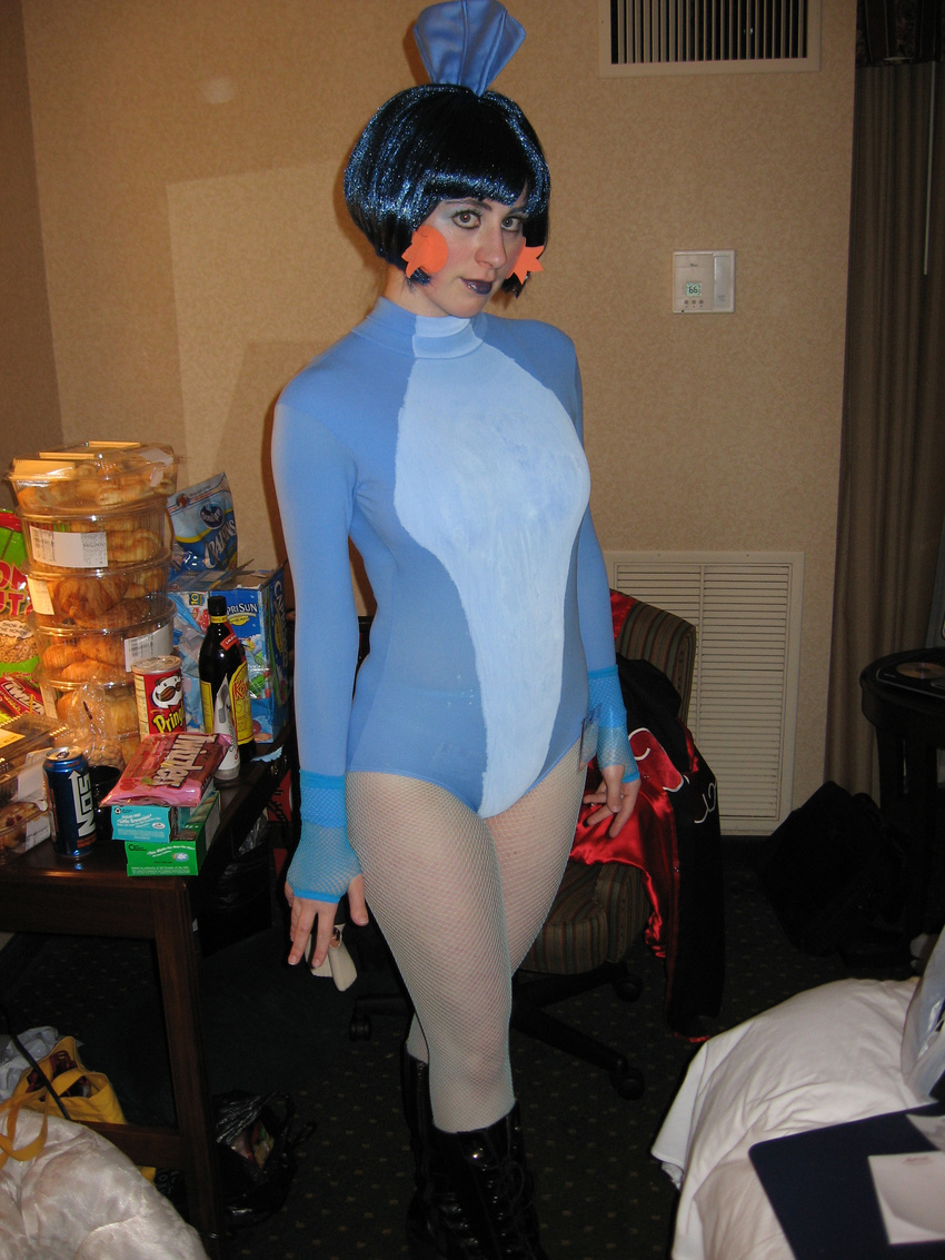 blue_eyes con cosplay female fursuit hi_res huge human mudkip photo pok&eacute;mon real snacks