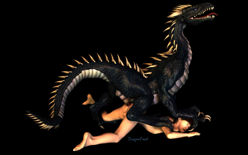 3d anal anal_penetration blue_eyes cgi dragon dragonfood eyes_closed gay human interspecies male penetration scalie