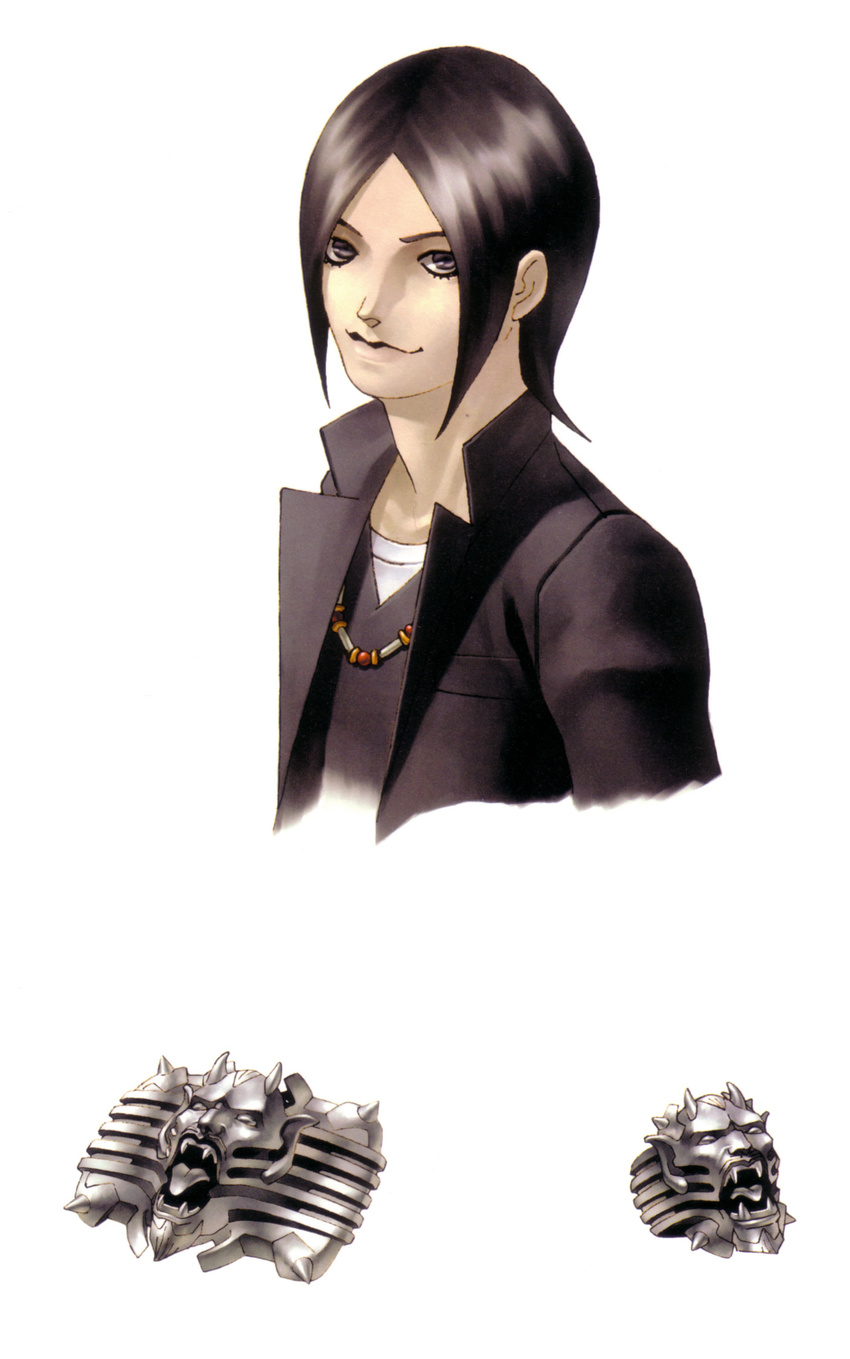 atlus black_hair highres male male_focus nitta_isamu official_art shin_megami_tensei shin_megami_tensei_iii:_nocturne shin_megami_tensei_nocturne