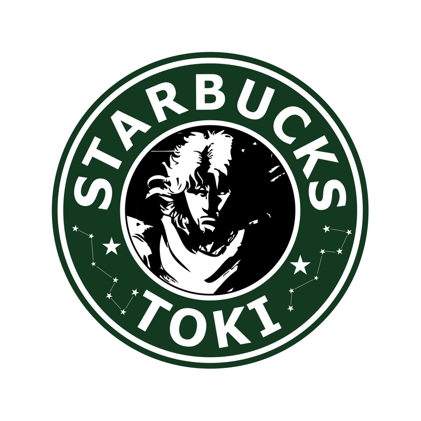 constellation highres hokuto_no_ken male_focus parody solo starbucks toki_(hokuto_no_ken)