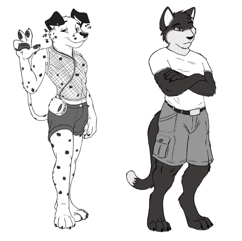 &dagger; arms bishoop canine cat comic dalmatian dog feline flirty gay male man nervus nonyiff noyiff pose shorts smile wave