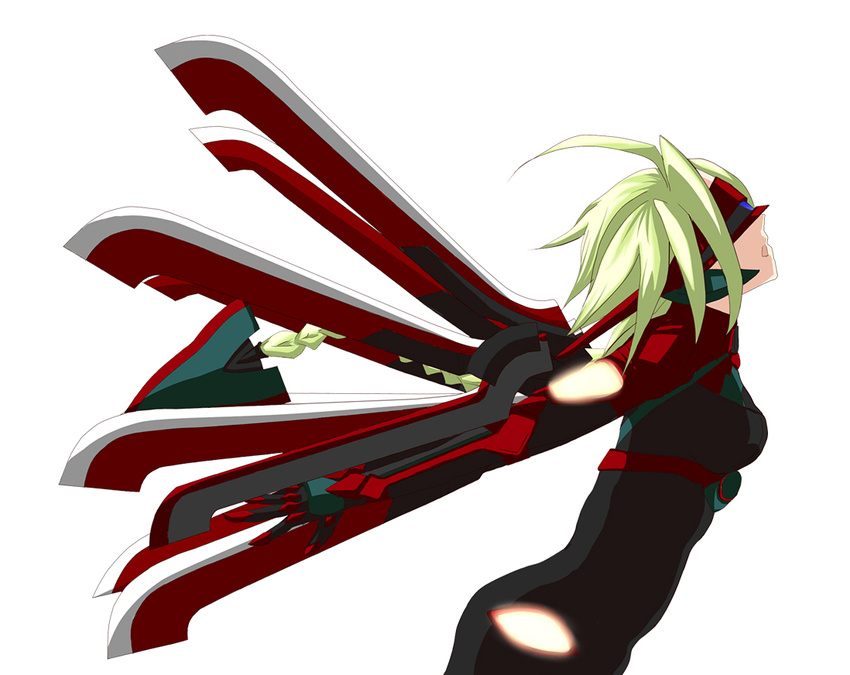 alternate_color blazblue blonde_hair hair_weapon lambda-11 long_hair miya_(shiya-m) solo