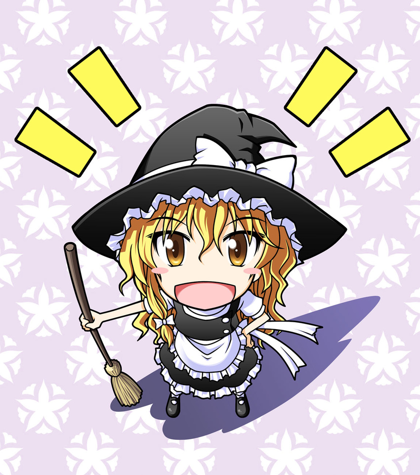 amasawa_natsuhisa bad_id bad_pixiv_id blonde_hair chibi hat highres kirisame_marisa solo touhou yellow_eyes