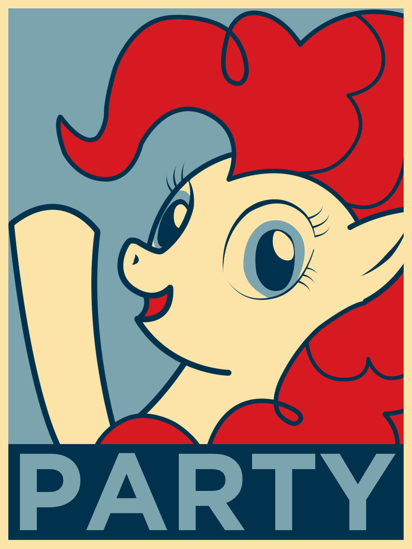 equestria-election equine female feral friendship_is_magic hi_res horse mammal my_little_pony parody pinkie_pie_(mlp) pony poster propaganda solo