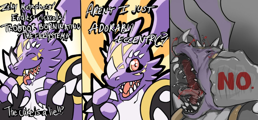 blood comic dragoneer_(character) drool furaffinity meme nikki_herring punch rossyfox saliva the_truth violence what