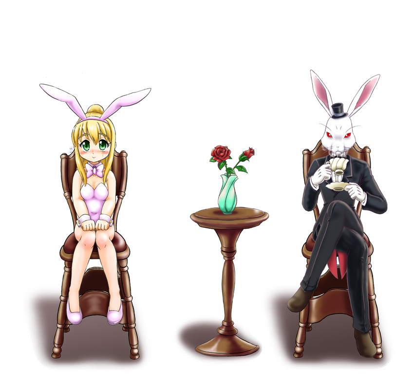 animal_ears blush bunny_girl bunnysuit highres hoshikawa_tsukimi smile