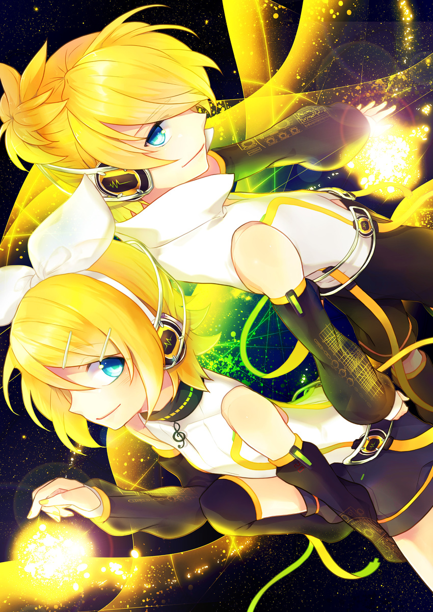 1girl absurdres bad_id bad_pixiv_id brother_and_sister highres kagamine_len kagamine_len_(append) kagamine_rin kagamine_rin_(append) renta_(deja-vu) siblings twins vocaloid vocaloid_append