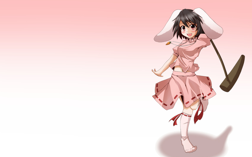 animal_ears black_hair bunny_ears bunnygirl hiro_(pqtks113) inaba_tewi red_eyes short_hair touhou