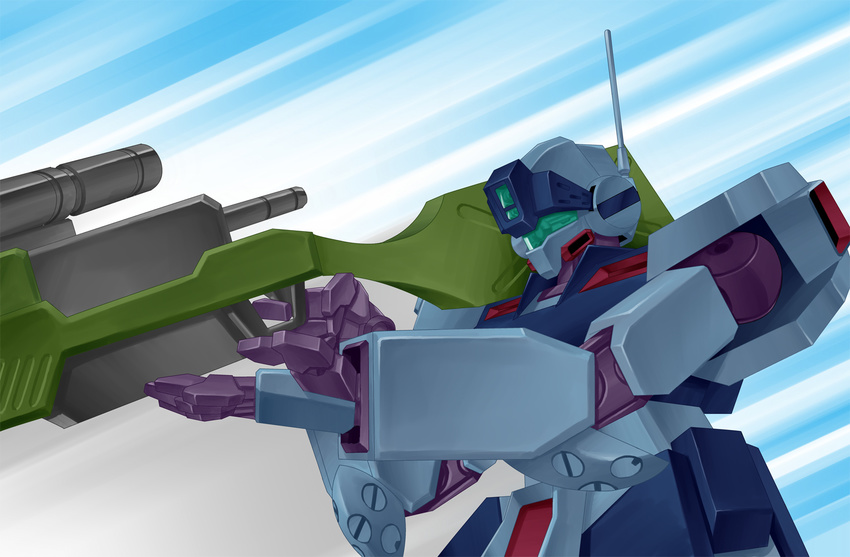 energy_gun gm_sniper_ii gun gundam haou_airen mecha meme mobile_suit no_humans parody rifle sniper weapon zero_jager