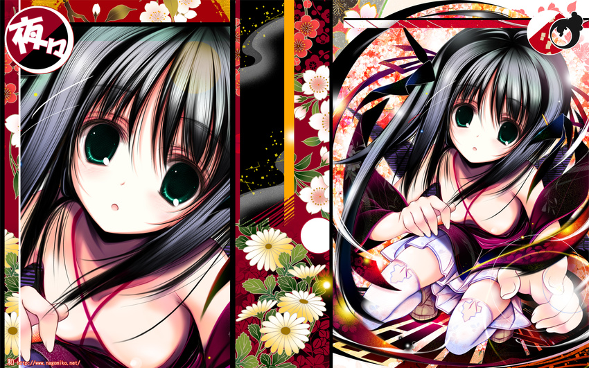 black_hair japanese_clothes long_hair nagomi tenmu_shinryuusai