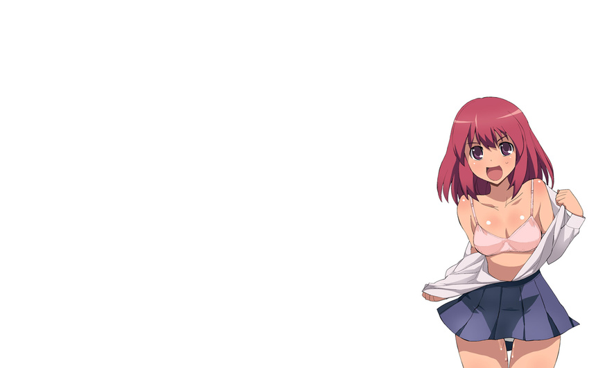 bra kushieda_minori short_hair skirt toradora underwear wet white