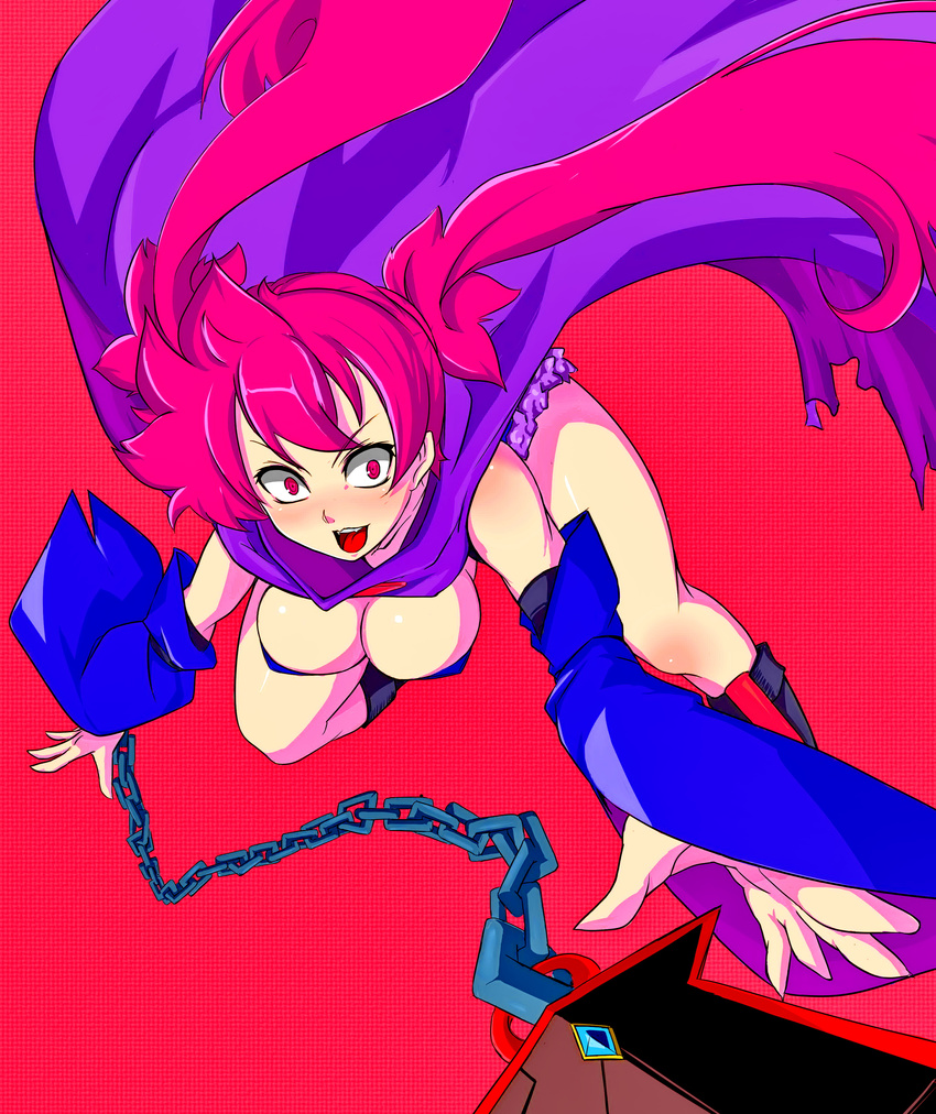 absurdres arcana_heart arcana_heart_3 artist_request breasts cape chain highres large_breasts long_hair scharlachrot solo twintails very_long_hair