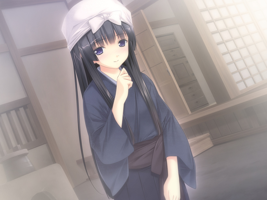 black_hair game_cg japanese_clothes kimono kitto_todoku_sumiwataru_asairo_yori_mo long_hair yasuyuki