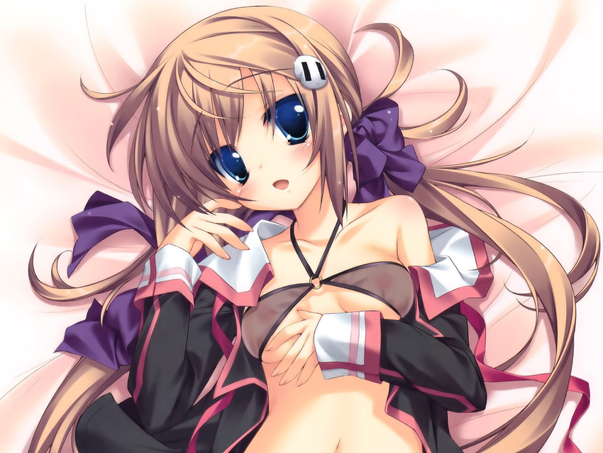 bra jpeg_artifacts koiiro_soramoyou ruchie shinohara_sera underwear undressing