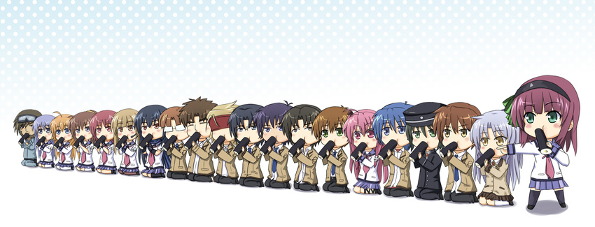 6+girls angel_beats! char_(angel_beats!) chibi eating ehoumaki everyone food fujimaki_(angel_beats!) highres hinata_(angel_beats!) hisako_(angel_beats!) irie_(angel_beats!) iwasawa kneeling makizushi matsushita multiple_boys multiple_girls naoi_ayato noda_(angel_beats!) noki_(nonn131) ooyama_(angel_beats!) otonashi_(angel_beats!) pantyhose pointing school_uniform sekine serafuku setsubun shiina_(angel_beats!) sleeves_rolled_up sushi takamatsu takeyama_(angel_beats!) tenshi_(angel_beats!) thighhighs tk_(angel_beats!) yui_(angel_beats!) yuri_(angel_beats!) yusa_(angel_beats!)