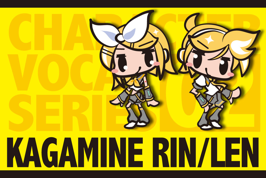 chibi kagamine_len kagamine_rin kisha_(quo_inari_taisha) vocaloid