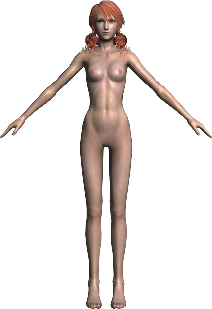 1girl 3d absurdres breasts ffxiii final_fantasy final_fantasy_xiii full_body highres nipples no_pussy nude oerba_dia_vanille simple_background solo vanille