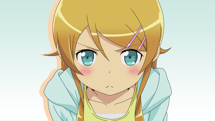 blush close kousaka_kirino ore_no_imouto_ga_konna_ni_kawaii_wake_ga_nai ragunisu white