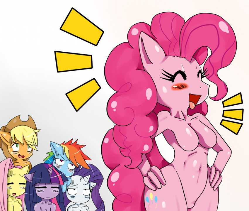 anthrofied applejack_(mlp) blue_fur breasts cum cutie_mark equine eyes_closed female fluttershy_(mlp) friendship_is_magic fur happy horn horse large_breasts mammal my_little_pony nipples nude penis pink_fur pinkie_pie_(mlp) pokemon pokephilia pony rainbow_dash_(mlp) rarity_(mlp) sssonic2 swana twilight_sparkle_(mlp) unicorn