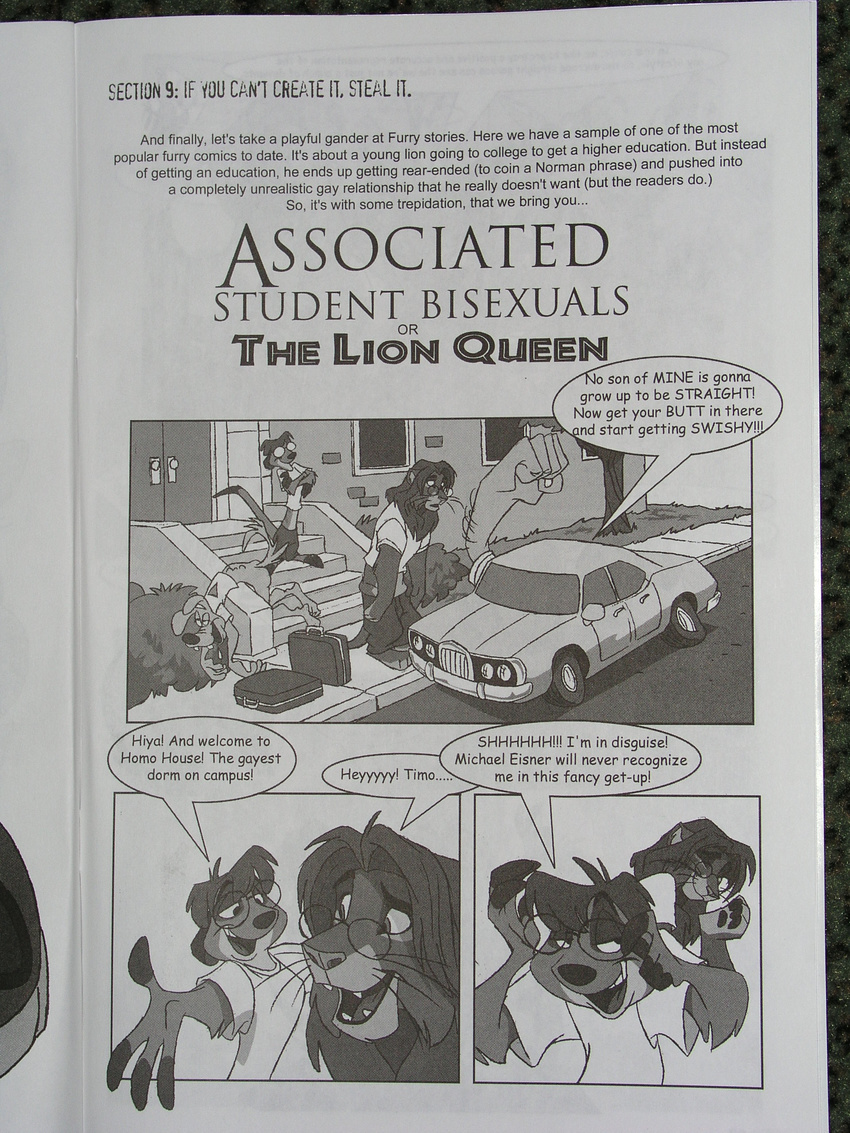 associated_student_bisexuals associated_student_bodies comic disney furry_clich&eacute;s gay hi_res lion_queen male not_simba not_timon parody satire shawn_keller the_lion_king