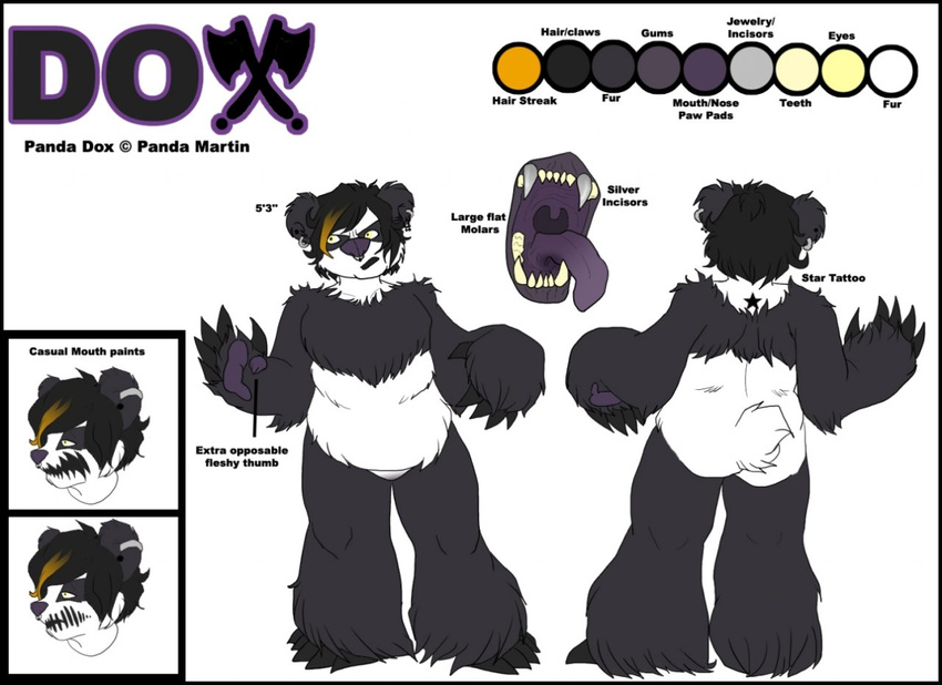 chubby dox female holly_massey juggalo model_sheet panda panda_dox