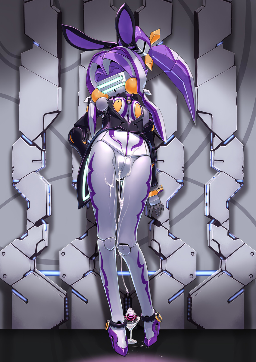 android animal_ears breasts bunny_ears cum doll_joints gynoid high_heels highres mecha_musume musen-shiki_sanhankikan panties pussy robot shoes underwear vagina virtual_on