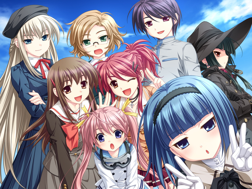 game_cg hanagusuku_atori kayaba_akaneko minamoto_rui narutaki_koyori rui_wa_tomo_wo_yobu saeki_hokuto shirasaya_iyo trap wakutsu_tomo