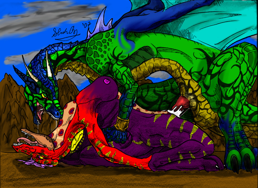anthro breasts color cum cum_in_pussy cum_inside digital_media_(art) dirtyclosetent dragon duo female group horn hot invalid_tag lizard male open_mouth penetration pussy reptile scales scalie sex side_view slash0x straight vaginal vaginal_penetration wings
