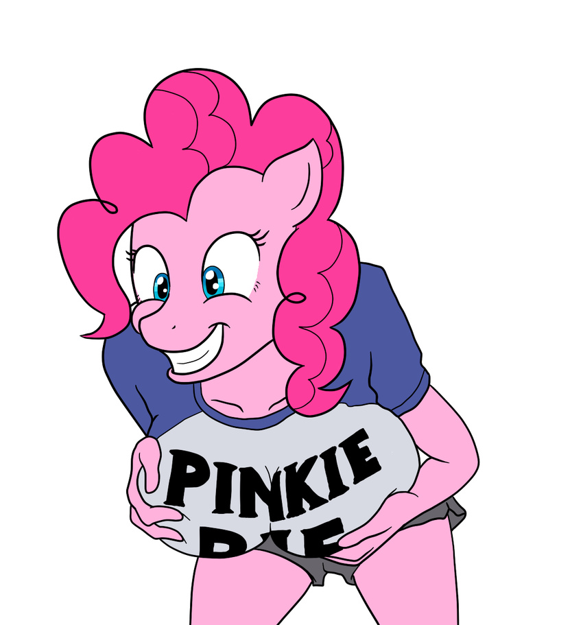 anthro anthrofied big_breasts blue_eyes breasts clothing equine female friendship_is_magic fur hair horse huge_breasts mammal mega_milk meme my_little_pony pink_fur pink_hair pinkie_pie pinkie_pie_(mlp) plain_background pony solo titty_monster unknown_artist white_background