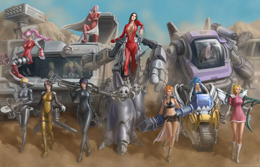 12girls badass boa_hancock conis hina jewelry_bonney kalifa machinery marguerite mecha nami nefertari_vivi nico_robin one_piece perona robotic sadi-chan tashigi weapon