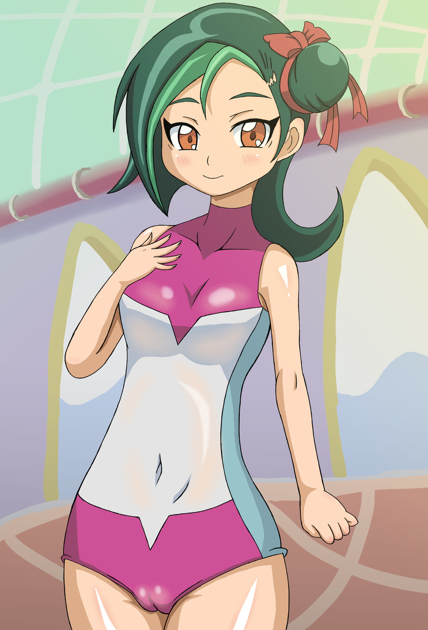 absurdres blush cameltoe highres mizuki_kotori_(yugioh_zexal) mizuki_kotori_(yuu-gi-ou_zexal) smile swimsuit yu-gi-oh! yugioh_zexal yuu-gi-ou_zexal