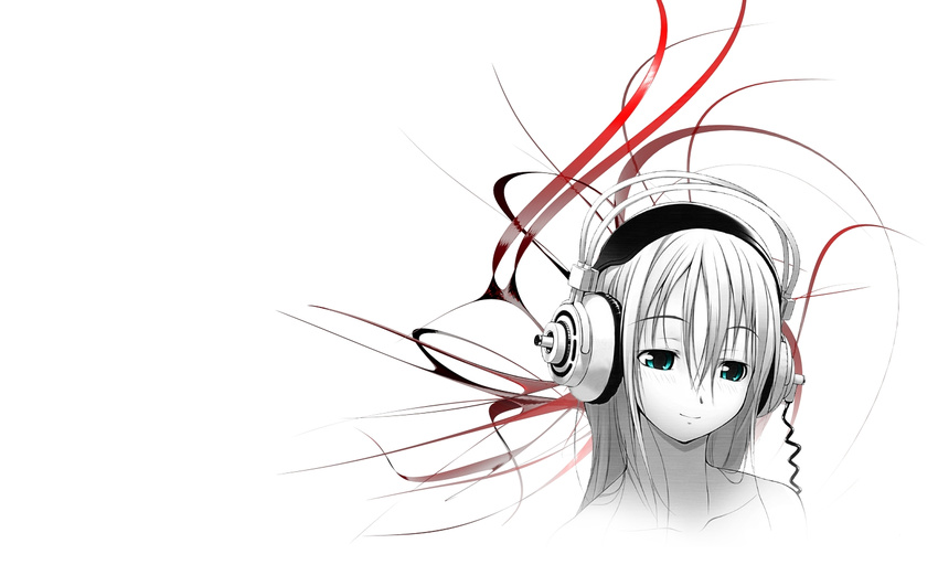 headphones nitroplus solo super_sonico third-party_edit tsuji_santa
