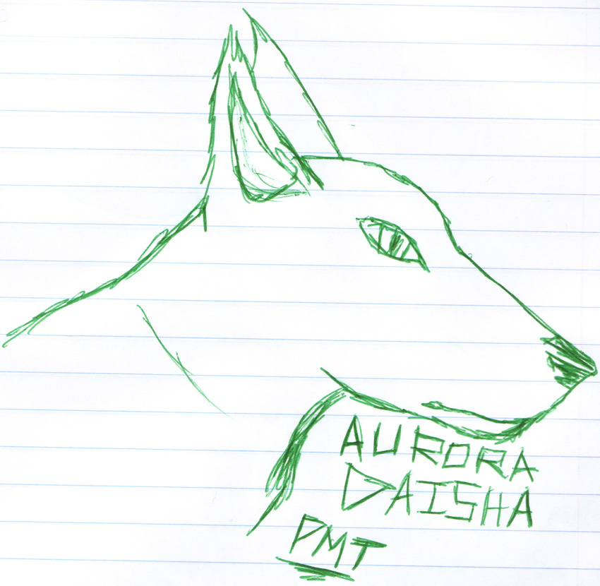 canine copyright headshot lined_paper phreak pmt sketch