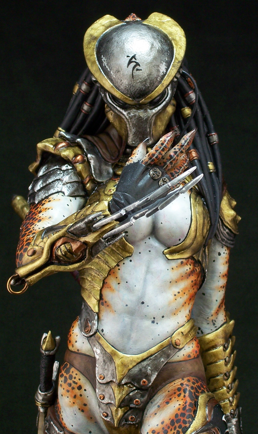 armor breasts female hi_res mask model painted predator_(franchise) solo yautja