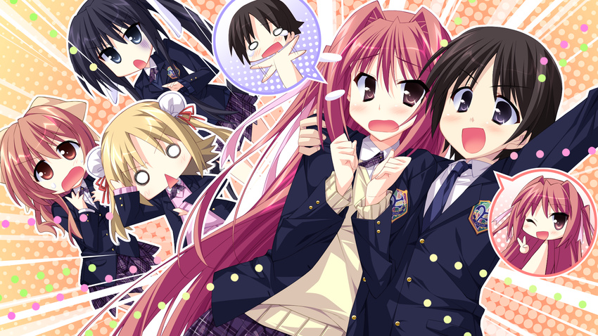 game_cg hinata_mutsuki izumi_kyouka kouda_hazumi matsuoka_kanade natsume_otona seifuku skyfish yotsuiro_passionato!