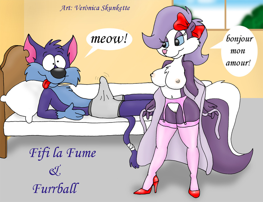 fifi_le_fume furrball tagme tiny_toon_adventures veronicaskunkette