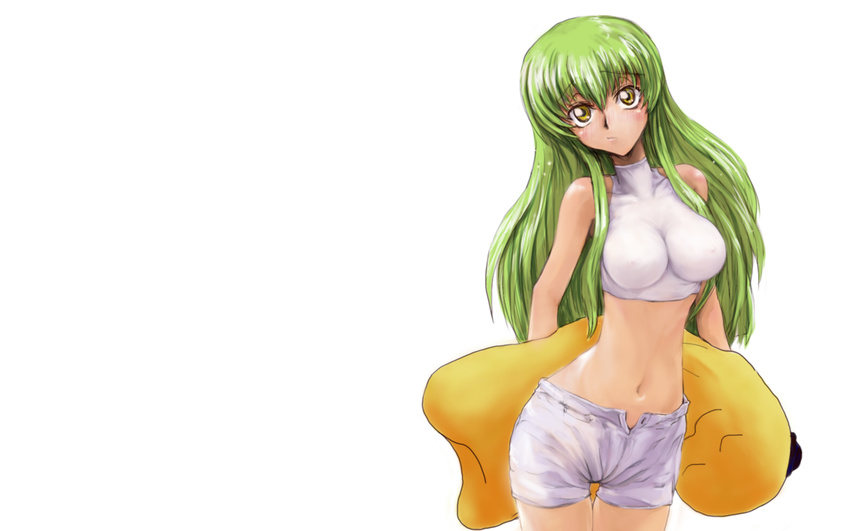 cc cheese-kun code_geass green_hair long_hair white yellow_eyes